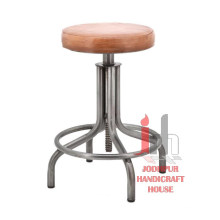 Leather Seat Bar Stool